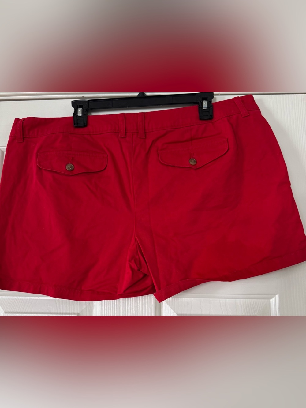 Liz Claiborne Bright Red Cotton Blend Casual Shorts size 18 Fourth of July - Picture 2 of 5